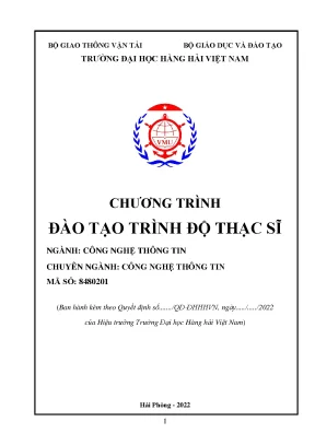 Trường đại học hàng hải việt nam chương trình đào tạo trình độ thạc sĩ ngành công nghệ thông tin