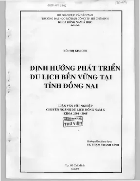 Định hướng phát triển du lịch bền vững tại Đồng Nai