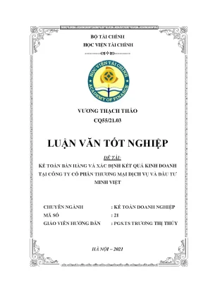 Kế toán bán hàng và xác định KQKD tại Minh Việt