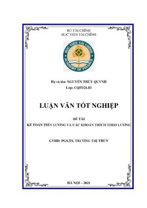 Hoàn thiện kế toán lương và trích theo lương tại KDG VN Chi nhánh 1