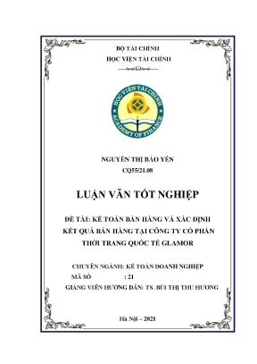 Kế toán bán hàng và xác định kết quả tại Glamor