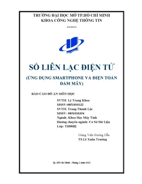 Ứng dụng Sổ liên lạc điện tử trên Android và Điện toán đám mây