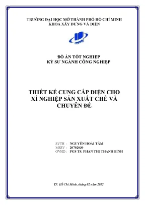 Thiết kế cung cấp điện xí nghiệp chè & đồ án tốt nghiệp