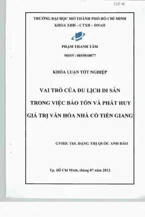 Du lịch di sản bảo tồn, phát huy giá trị nhà cổ Tiền Giang
