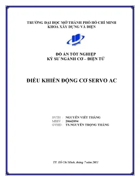 Điều khiển động cơ servo AC - Đồ án tốt nghiệp Đại học