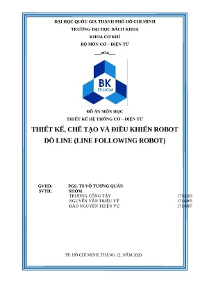 Thiết kế chế tạo điều khiển Robot dò line (Line Following Robot)