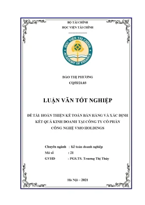 Hoàn thiện kế toán bán hàng và KQKD tại VMO Holdings