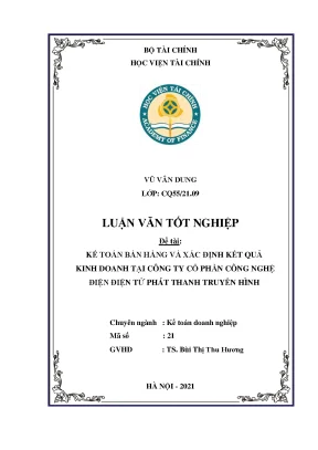 Kế toán bán hàng và xác định kết quả kinh doanh tại công ty cổ phần công nghệ điện tử