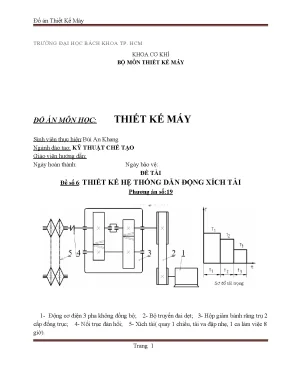 Đồ án môn học thiết kế máy đồ án thiết kế máy