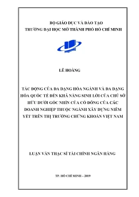 Tác động đa dạng hóa ngành & quốc tế đến lợi nhuận doanh nghiệp xây dựng