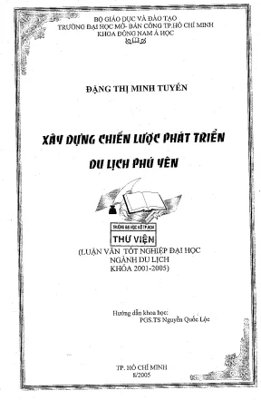 Xây dựng chiến lược phát triển du lịch phú yên khóa luận tốt nghiệp đại học