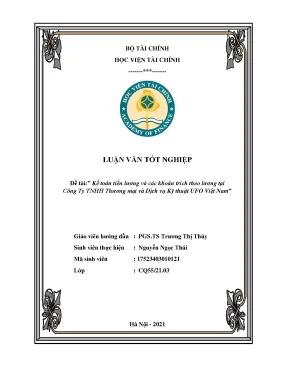 Kế toán tiền lương và trích theo lương tại UFO Việt Nam