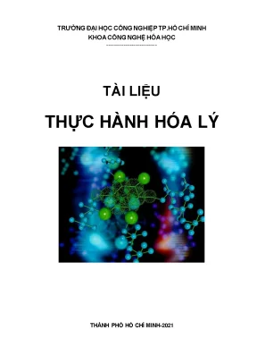 Giáo trình thực hành Hóa lý - Đại học Công nghiệp TP.HCM