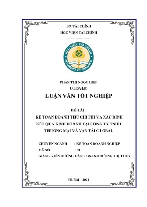 Kế toán doanh thu, chi phí, kết quả KD tại Global TNHH