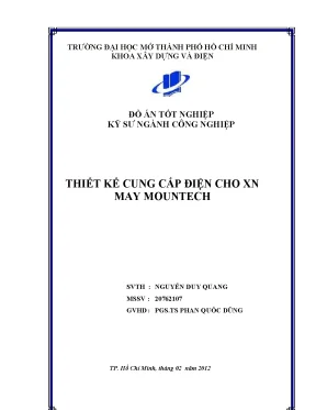 Thiết kế hệ thống điện XN May Mountech - Đồ án tốt nghiệp