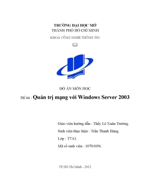 Quản trị mạng với windows server 2003 khóa luận tốt nghiệp đại học