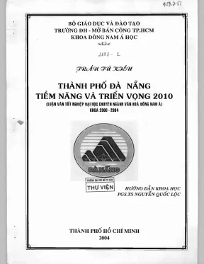 Đà Nẵng: Tiềm năng, triển vọng 2010 & phát triển 1975-2004