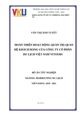 Hoàn thiện quản trị quan hệ khách hàng tại VITOURS - Đồ án tốt nghiệp