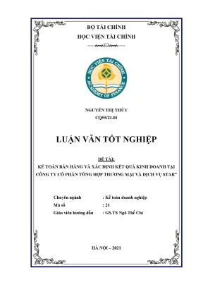 Kế toán bán hàng & KQKD tại Star - Luận văn Học viện Tài chính