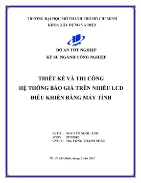Thiết kế thi công hệ thống báo giá LCD điều khiển máy tính