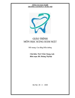 Giáo trình răng hàm mặt cao đẳng y tế Hà Nội - Miễn phí tải về