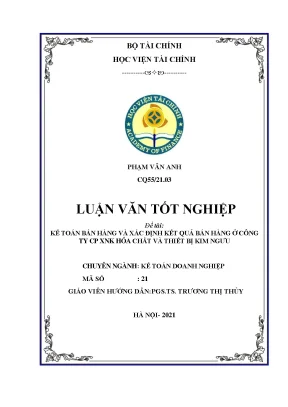 Kế toán bán hàng và xác định kết quả tại Kim Ngưu