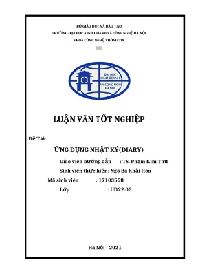 Luận văn xây dựng ứng dụng nhật ký Diary trên Android
