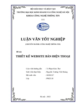 Luận văn tốt nghiệp: Thiết kế website bán điện thoại