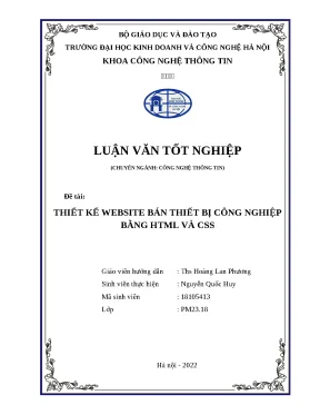 Thiết kế website bán thiết bị công nghiệp bằng HTML và CSS