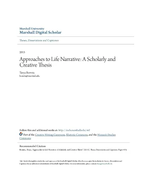 Approaches to life narrative a scholarly and creative thesis