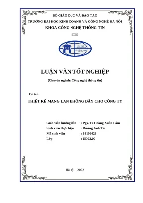 Thiết kế và lắp đặt mạng LAN không dây cho doanh nghiệp