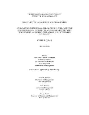 Schreyer honors thesis joe pazak