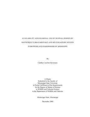 Stevenson thesis 2008 raf bats and myau roosts in bottomlands in mississippi