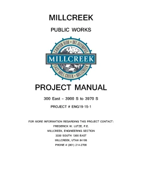 Project manual 300 e 3900 s to 3970 s