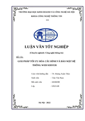 Tối ưu hóa cấu hình và bảo mật hệ thống web server