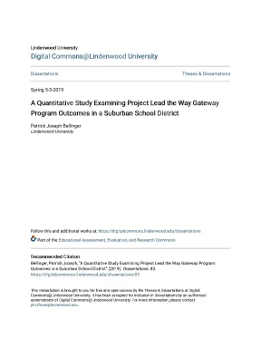 A quantitative study examining project lead the way gateway progr
