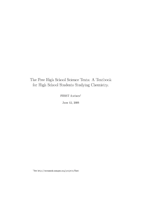 High school science texts a textbook for high school students studying chemistry