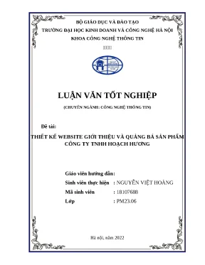Thiết kế website quảng bá sản phẩm công ty Hoạch Hương