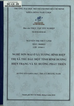 Nghề sơn mài ở xã Tương Bình Hiệp, Bình Dương: Hiện trạng