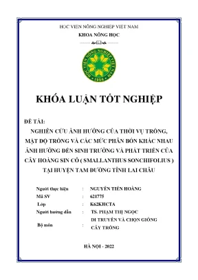 Kltn học viện nông nghiệp việt nam