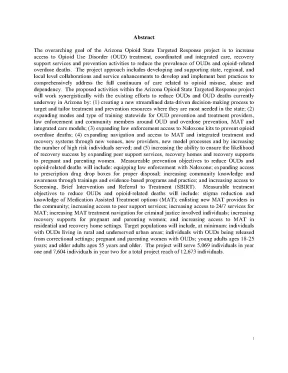 Opioidstr project narrative arizona