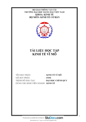 Tài liệu học tập kinh tế vĩ mô