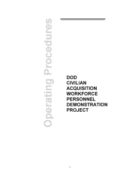 Dod civilian acquisition workforce personnel demonstration project operating procedures