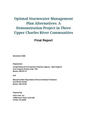 Optimal stormwater management plan alternatives a demonstration project in three upper charles river communities