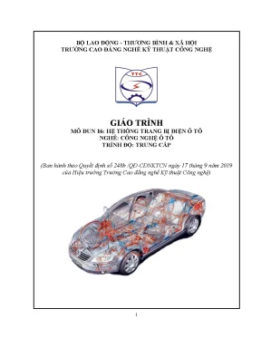 Giáo trình hệ thống trang bị điện ô tô nghề công nghệ ôtô trung cấp phần 1 trường cđ nghề kỹ thuật công nghệ