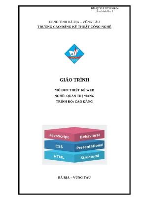 Giáo trình Thiết kế Web nghề Quản trị mạng Cao đẳng
