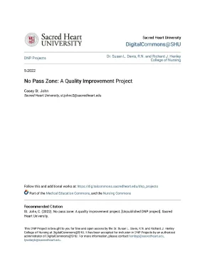 No pass zone a quality improvement project