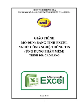 Giáo trình Bảng tính Excel nghề Công nghệ thông tin