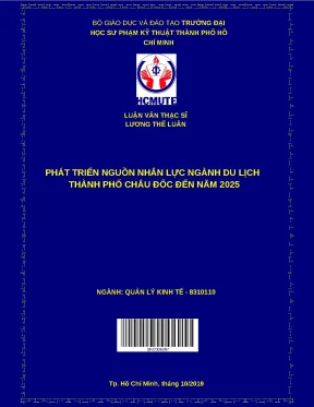 Phát triển nhân lực du lịch TP. Châu Đốc đến 2025