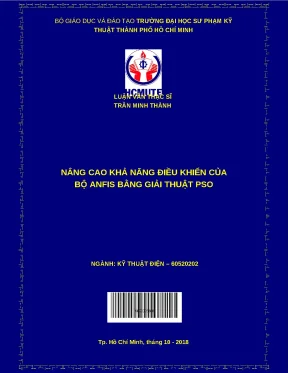 Luận văn thạc sĩ nâng cao khả năng điều khiển của bộ anfis bằng giải thuật pso